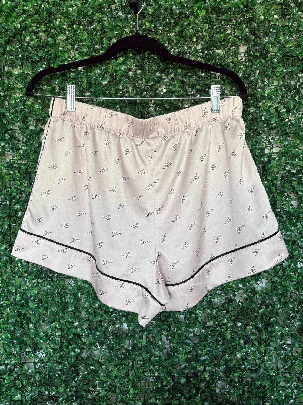 Victoria's Secret Cream Lounge Shorts with Black lining
